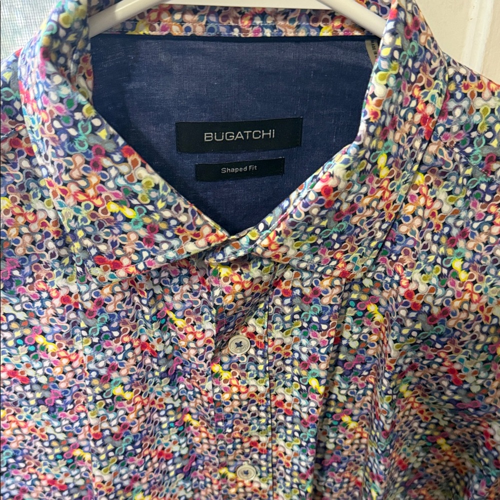 Bugatchi Men's Colorful Patterned Button Down Shi… - image 1